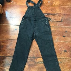 Black denim gap overalls size small never been worn